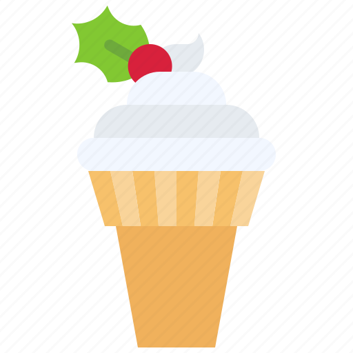 Christmas, food, icecream cone, soft serves, dessert icon - Download on Iconfinder