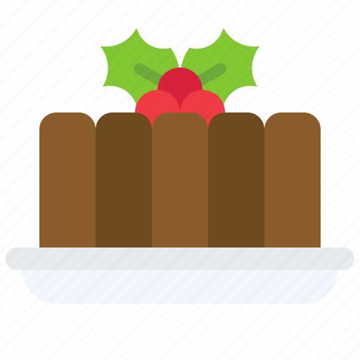 Christmas, food, chocolate trt, pudding, dish, dessert icon - Download on Iconfinder