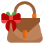 bag, handbag, gift, bow, woman 