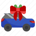 car, transport, automobile, gift, bow