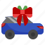 car, transport, automobile, gift, bow 