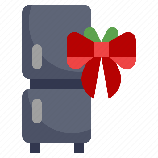 Fridge, furniture, household, gift, christmas, bow icon - Download on Iconfinder