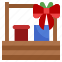 gift, basket, food, restaurant, christmas, bow