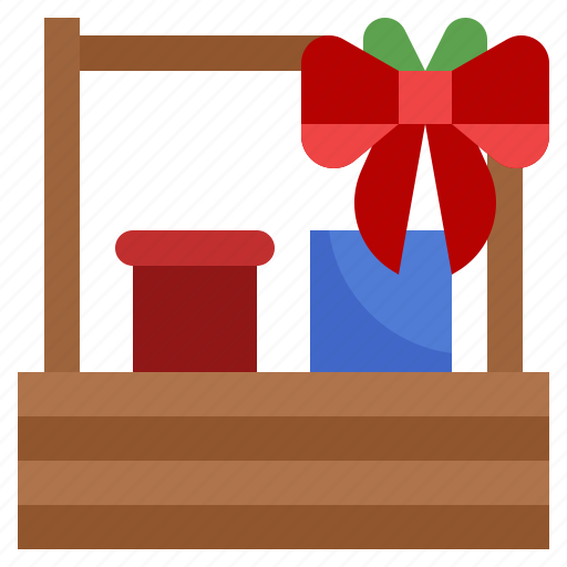 Gift, basket, food, restaurant, christmas, bow icon - Download on Iconfinder
