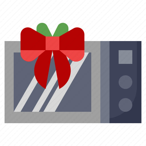 Microwave, gift, christmas, bow, kitchenware icon - Download on Iconfinder