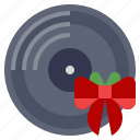 record, music, multimedia, disc, gift, bow