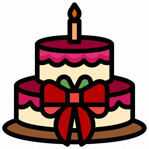 Cake, birthday, gift, christmas, bow icon - Download on Iconfinder