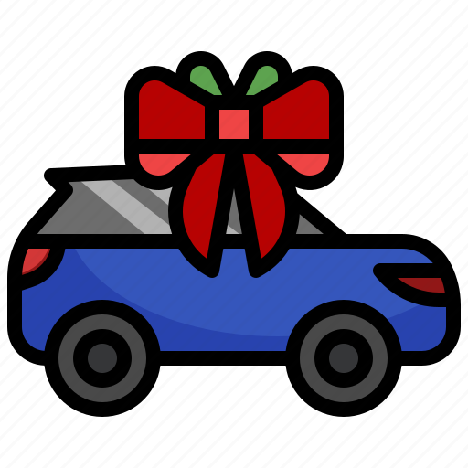 Car, transport, automobile, gift, bow icon - Download on Iconfinder