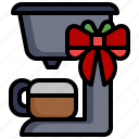 coffee, machine, food, restaurant, gift, christmas, bow