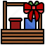 gift, basket, food, and, restaurant, christmas, bow 