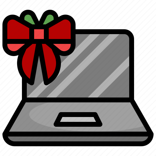 Laptop, electric, gift, christmas, bow icon - Download on Iconfinder