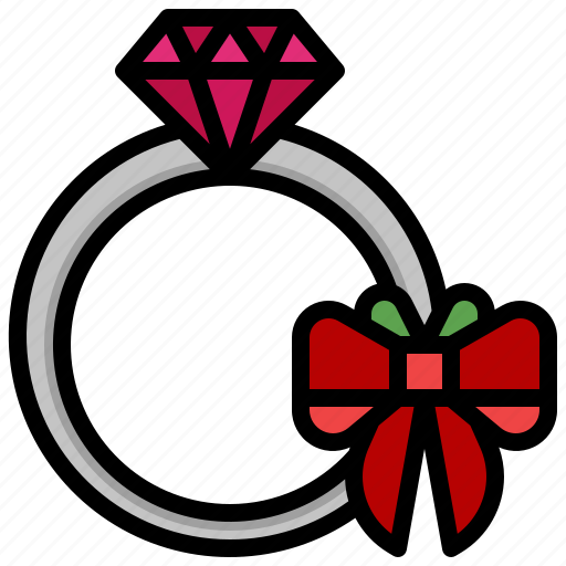 Ring, jewelry, gift, christmas, bow icon - Download on Iconfinder