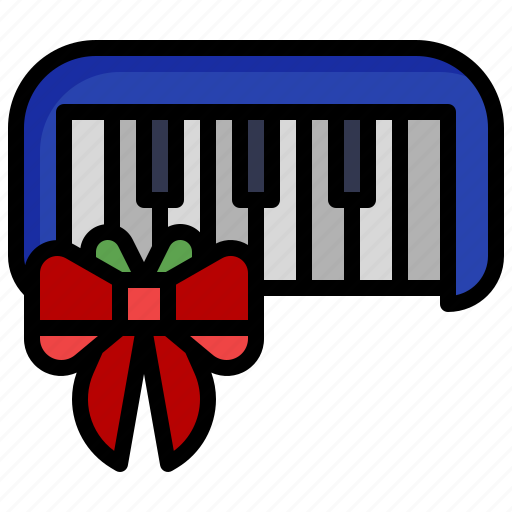 Toy, piano, gift, christmas, bow icon - Download on Iconfinder