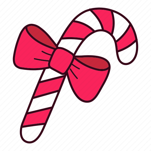 Bow, candy, cane, christmas, gift icon - Download on Iconfinder