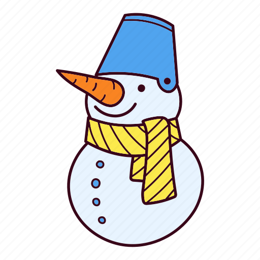 Bucket, christmas, scarf, snowman, winter icon - Download on Iconfinder