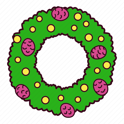 Christmas, decoration, ornament, pine, pinecone, wreath icon - Download on Iconfinder