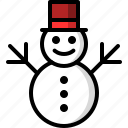 christmas, cold, man, snow, snowman, winter