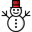 christmas, cold, man, snow, snowman, winter 