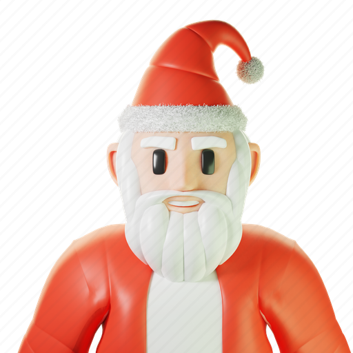 Santa, christmas, winter, decoration 3D illustration - Download on Iconfinder