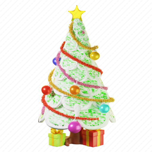 Xmas, decoration, santa, tree 3D illustration - Download on Iconfinder