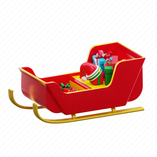 Santa, sledge, christmas, decoration, xmas, celebration, ornament icon - Download on Iconfinder