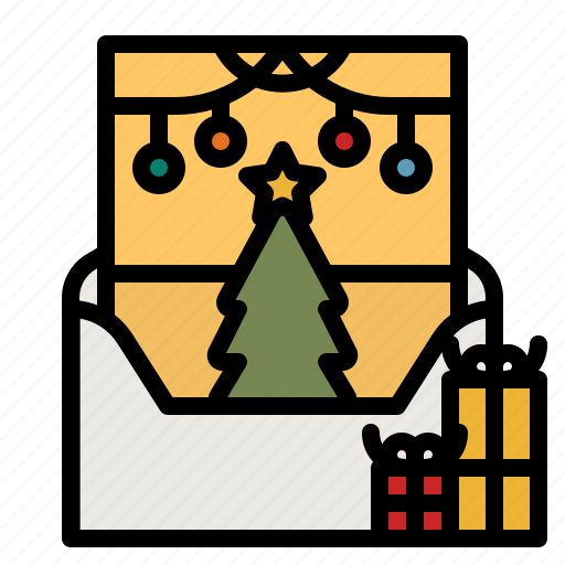 Card, christmas, greetings, mail, envelope icon - Download on Iconfinder