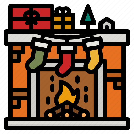 Chimney, warm, winter, furniture, fireplace icon - Download on Iconfinder