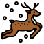 deer, reindeer, christmas, animal, winter 