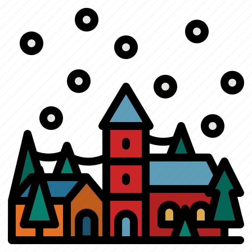 Home, town, house, building, snow icon - Download on Iconfinder