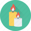 burning, candle, christmas, decoration, flame