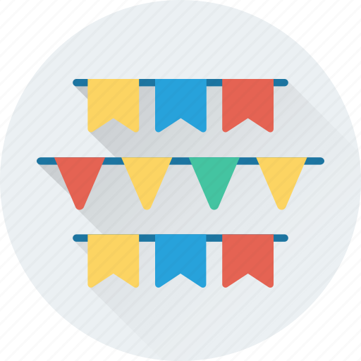 Buntings, decoration, party, party flags, pennants icon - Download on Iconfinder