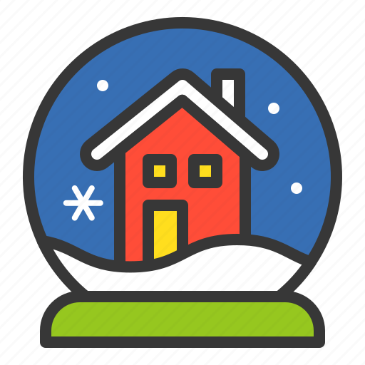 Christmas, house, snow globe, winter, xmas icon - Download on Iconfinder