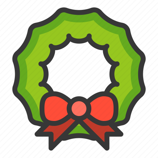 Bow, christmas, ornament, wreath, xmas icon - Download on Iconfinder