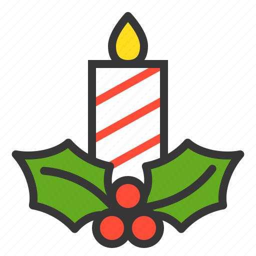 Candle, christmas, light, mistletoe, xmas icon - Download on Iconfinder