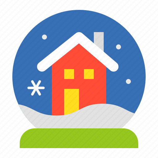 Christmas, house, merry, snow globe, winter, xmas icon - Download on Iconfinder