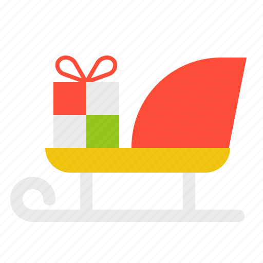 Christmas, gift box, sled, sledge, sleigh, xmas icon - Download on Iconfinder