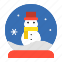 christmas, merry, snow globe, snowman, winter, xmas