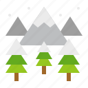 christmas, lanscape, mountain, pine, xmas