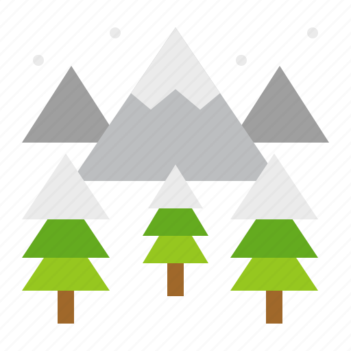 Christmas, lanscape, mountain, pine, xmas icon - Download on Iconfinder