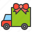 christmas, delivery, gift, truck, xmas 