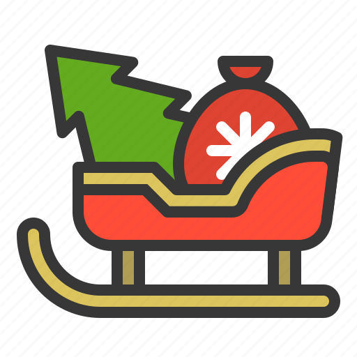Christmas, gift, sled, sledge, sleigh, xmas icon - Download on Iconfinder