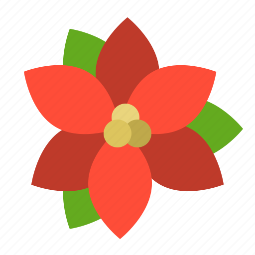 Christmas, flora, floral, flower, poinsettia, xmas icon - Download on Iconfinder