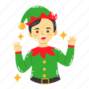 elf, helper, dwarf, santa, costume, christmas, xmas, merry christmas, celebration