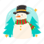 snowman, snow, character, ornament, decoration, christmas, xmas, merry christmas, celebration 