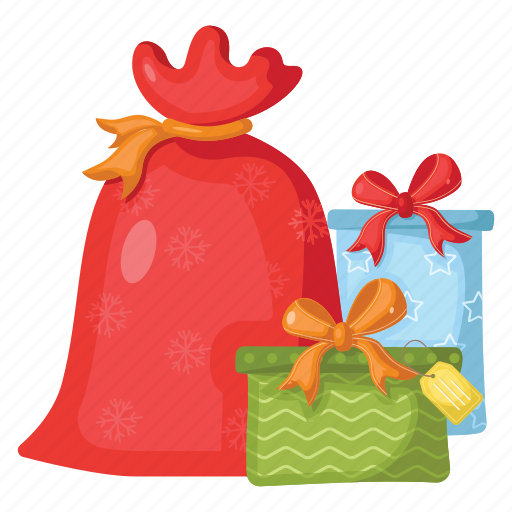 Christmas gift, gift, santa claus bag, christmas icon - Download on Iconfinder