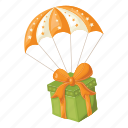 christmas gift, christmas, gift, parachute, christmas decorations, decorations