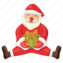 santa claus, gift, xmas, santa, winter, christmas, package, holiday