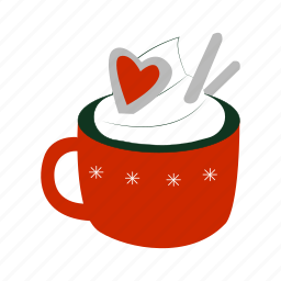 coffee, cappuccino, drink, cup, mug, beverage, christmas, xmas, celebration 