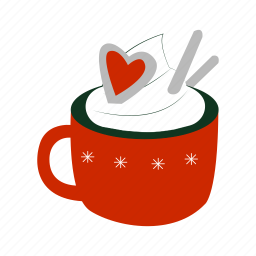 Coffee, cappuccino, drink, cup, mug, beverage, christmas illustration - Download on Iconfinder