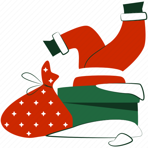 Xmas, christmas, winter, holiday, celebration, santa, santa claus illustration - Download on Iconfinder
